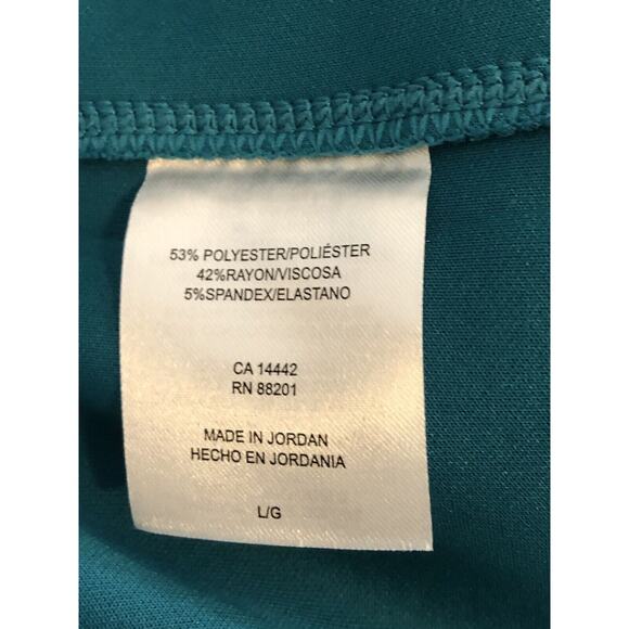 Mondetta Lady Scuba Sweatshirt Long Sleeves Large Crew Neck Verdigris Color - Picture 8 of 8